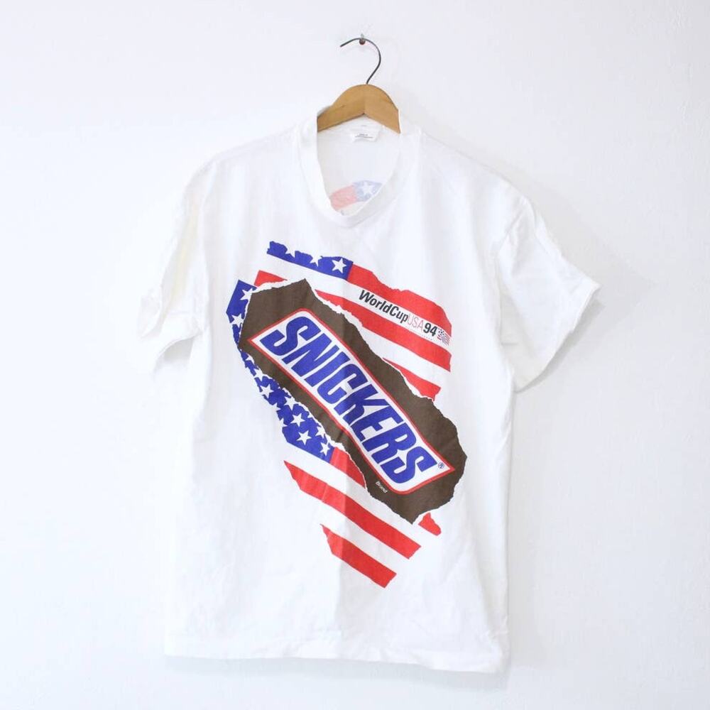 Vintage World Cup Soccer USA 1994 Snickers T Shirt XL